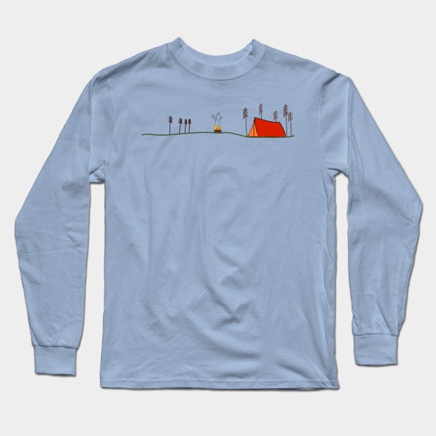Gone Camping Long Sleeve T-Shirt by rayraynoire